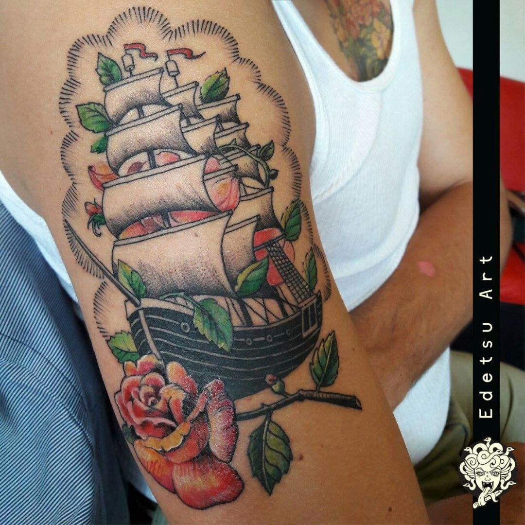 1701 Traditional Ship Tattoo Images Stock Photos  Vectors  Shutterstock