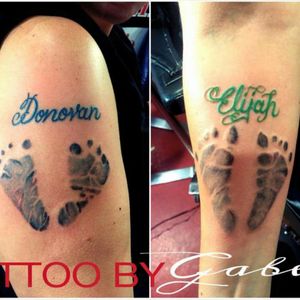 My babies foot prints from the birth certificate absolutely love this