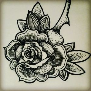 I'm enjoying drawing dotwork roses #roses #tattoodesign #dotworktattoo #dotsandlines