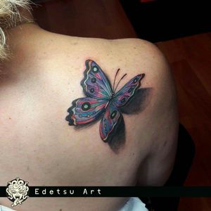 #butterfly3D #butterflytattoo #ink #fullcolor