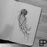 #jellyfishtattoo #jellyfishtattoo #blackwork #sketch #sketchbook #nexttattoo #workinprogres #artwork #tattooapprentice