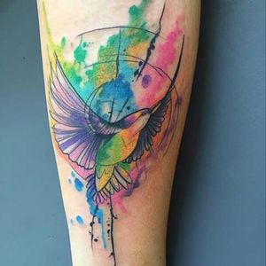#hummingbird #watercolor Performed by @Roy at #blackskull tattoo studio for my 26th birthday...