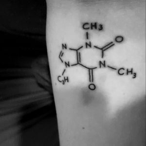 3rd tattoo; #caffeinemolecule