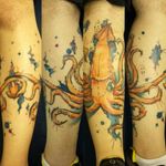 Squid #squid #splatters #sketch #watercolor #dotwork #linework