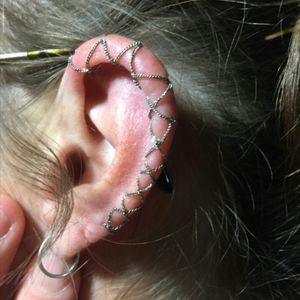 My ear with chain