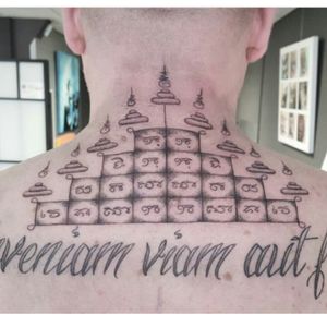 Thai temple. Lettering healed and also done by me