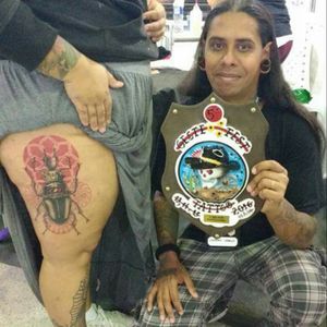 Tattoo premiada na convenção #dotworktattoo #tattooconvention #inklife #vivirdelarte #tattoolover #dotwork