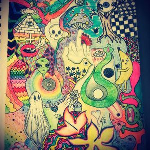 Trippy drawing of mine (: