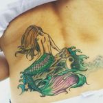My first Mermaid to cover up a bad Trampstamp #mermaidtattoo #tattoobysid