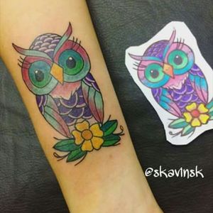 Coruja exclusiva tatuada por mim, interessados em tatuar chamar no whats  (11)993776985
