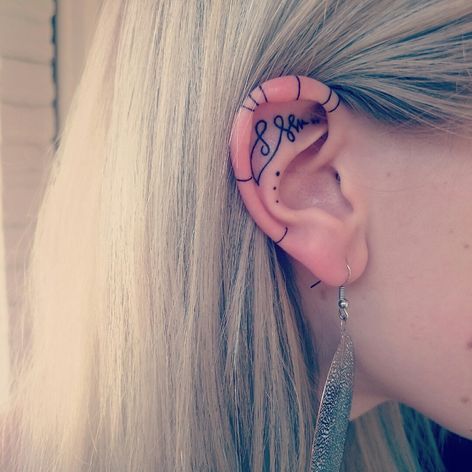 tumblr tattoos for girls behind ear