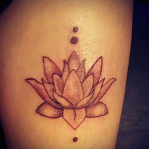 #stickandpoke tattoo I did on myself #lotus #practice