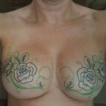 Starting the tattoo to cover up my mastectomy scars !! 7 years cancer free !!