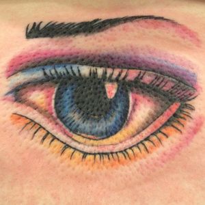 This tattoo was inspired by art picture that I bought of an eye