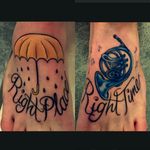 "Right Place. Right Time." How I Met Your Mother inspired tattoo. Tattoo done by Adam Lerch of Aggression Tattoo.