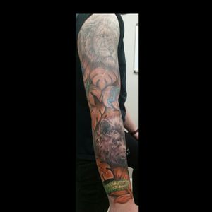 "Forest Sleeve" Sleeve done by Adam Lerch of Aggression Tattoo.