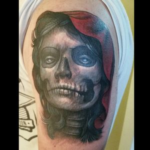 "Day Of The Dead Girl." I just love these style of tattoos 😁 Tattoo done by Adam Lerch of Aggression Tattoo.