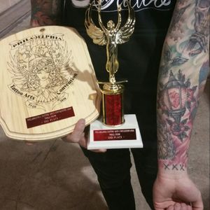 3rd Place at the Philadelphia Tattoo Convention for Small Color Tattoo (Heart Lantern) Really enjoyed this convention. Can't wait to come back next year!