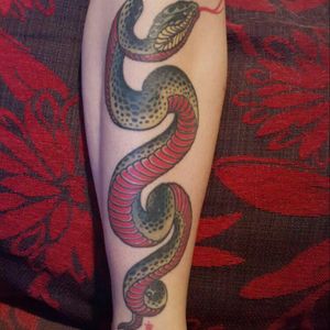 Was a dream of mine to have my first ever tattoo done by Ami James. And this is proof that dreams come true! Tattooed: 19/11/12. Picture taken 2015 and colours still amazing! #amijames #snaketattoo #followyourdreams #lovehatelondon