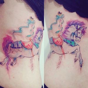 #horse #watercolor #carousel #tattoo