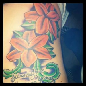 Dedication for my grandmother, painful but worth it #ribs #lillies #colorful