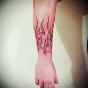 Fire tattoo ( free hand ) !!!