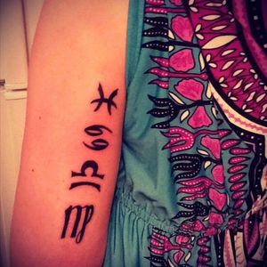 Tattoo uploaded by Amber • My fam-jam's zodiac symbols. Dad, mom, brother  and me! • Tattoodo