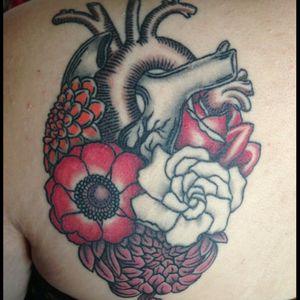 This is my next tattoo. #anatomicalheart #flowers