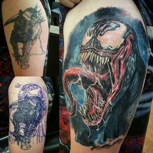 Tattoo Uploaded By Rich Ackerman Little Coverup Action Venom Tattoo Ink Art Skinart Axysrotary Oneshotonekill Dynamicblack Thanks For Looking Tattoodo