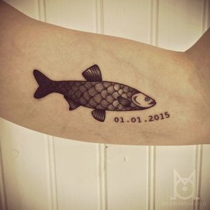 #fish #date #blackandgrey #arms #loveit #MojitoTattoo #Mo