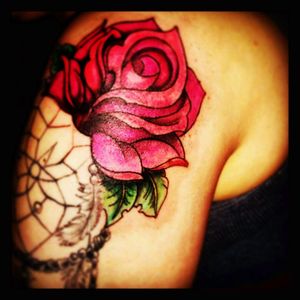 Rose #shoulder #pink #rose #flower #dreamcatcher