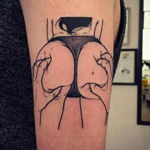 By the awesome Sad Amish. Pretty proud of this big ass. #SadAmish #ass #blackworktattoo #inkporn