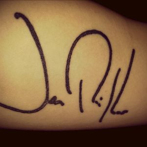 to show my love for cars and respect for this person I got the autograph of JP Krämer on the inside of my upper arm #autographtattoo #cars