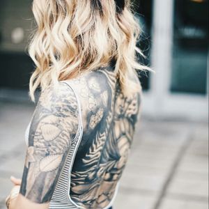 Gorgeous back piece by Jimmy The saint at Tiger tiger Tattoo IN seattle