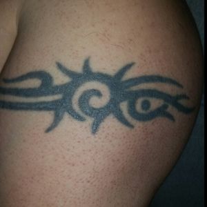 My second ever tattoo done in late 90's... you can tell because it's a "tribal". Still looks good but looking to do a half sleeve cover up... I've just had bad luck picking good tattoo artist and designs that really express who I am... I was young, dumb and... well you know the rest... LOL.