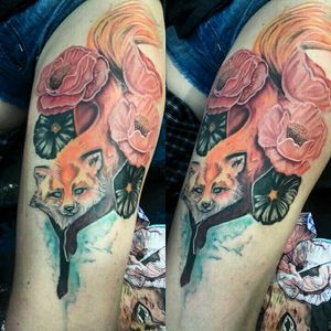 Fox 🌹   #menkabella #tattoo #fox #brasil #tatuadorasbrasileiras  #ink #femaletattooartist  #collor