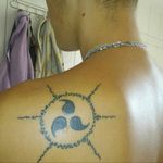 My first tattoo done 2years ago. It's a cursed mark fromanime Naruto #tattoo #black #mark #back #slovakia