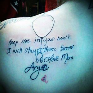 My moms handwriting :) still needs colorAlso my sons name, Aryan. <3