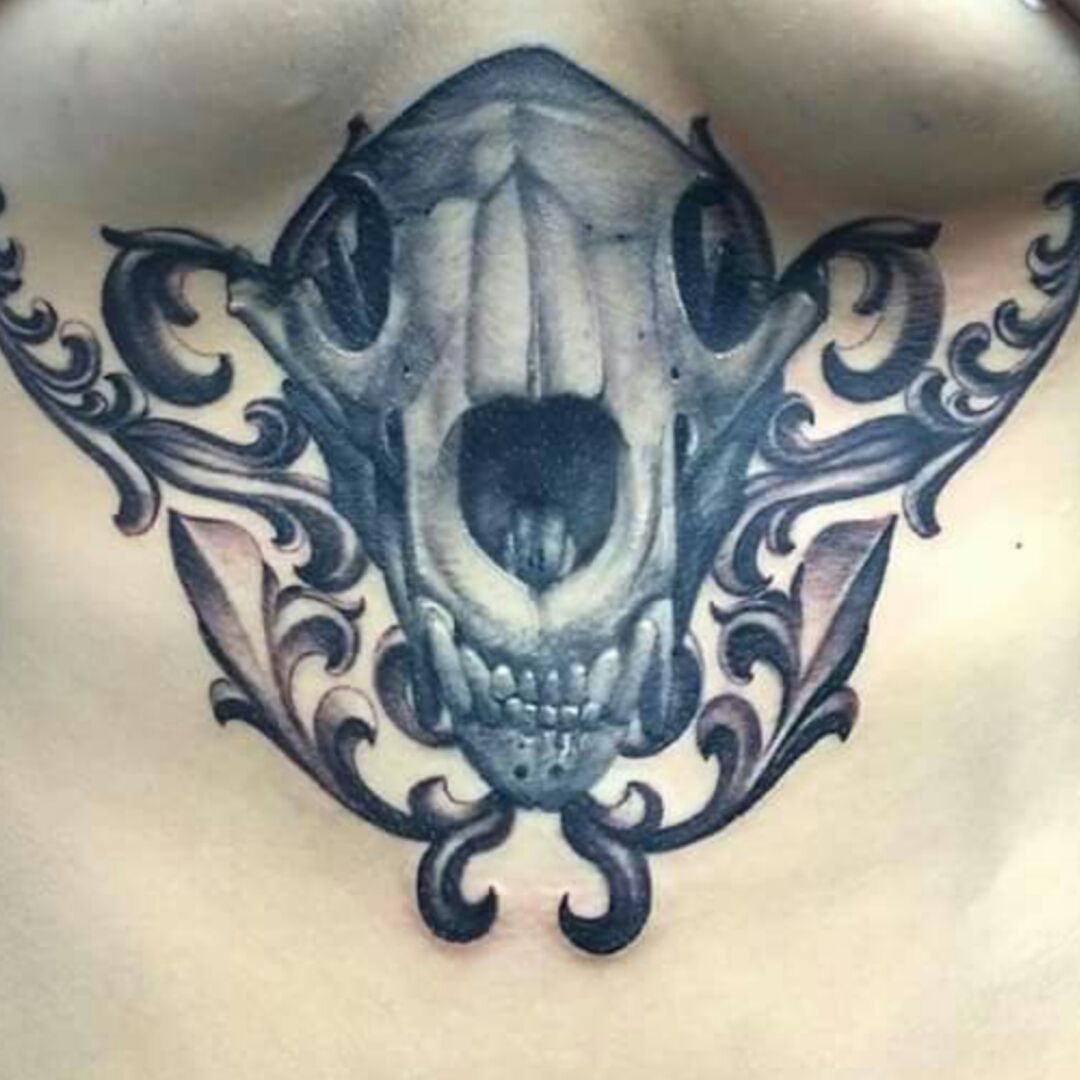 lace bull skull  tattoo designs