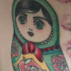 This is my babushka doll started in 2013 and completed in 2015. It was started by one artist and completed by another. Artists: Jimmy Myatt of Kings and God's Launceston Tasmania and Hannah Flowers of Ink Slave Tattoo's Hobart Tasmania.