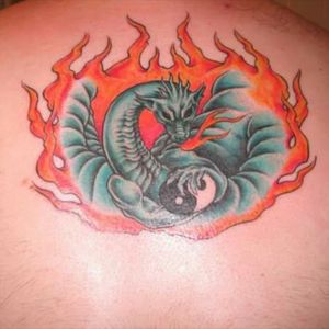 First tattoo I got in 2006 in Las Vegas #dragontattoo