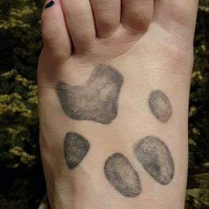 This is my 9 year old rottweiler's paw print-  his name is clyde
