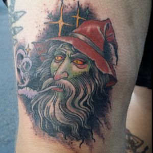 Wizard by Shawn McDonald #tattooed #tattoo #inkedforlife #heavilytattooed #tattooedlegs #wizard #wizardtattoo