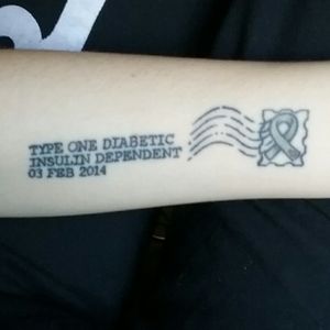 #Medicalalert tattoo on my forearm. #type1diabetes