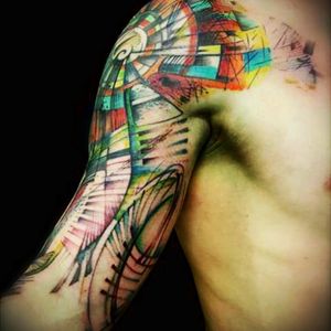 By Mika Graph #art #geometricwatercolor #tattooartist #shoulder #beautiful