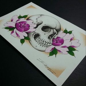 Artist by @marcusrinzo#skull #skulltattoo  #drawing #tatuadoresbrasileiros #tattoo #paint