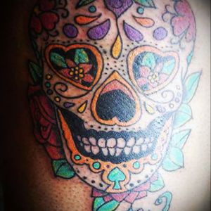 Love skull tattoo #first  #biggest #MexicanSkull