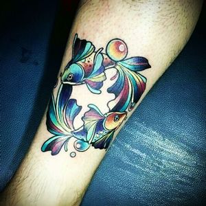 Pisces tattoo by Montserrat Fuentes (Bolitas)