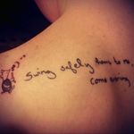 My first tattoo, it means the world to me. Reads: "swing safely home to me, come evening"  It is in my grandmother's handwriting, from a poem she wrote for my grandpa when they first married. The piglet is because her nickname for me as a child was piglet. Will be adding quotes on my next touch up #piglet #poem #meaningful