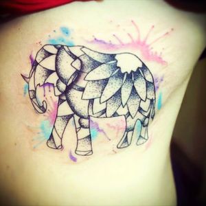 #elephant #watercolor #dotwork